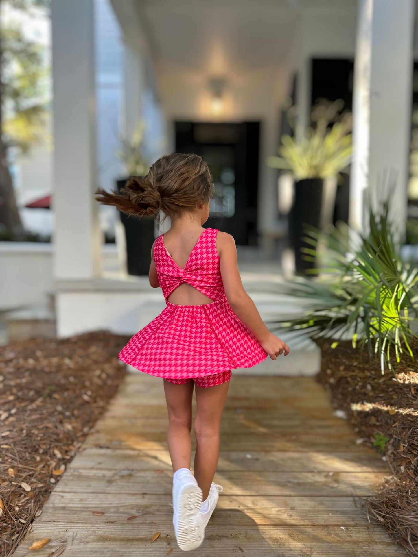 Active play-dress with biker shorts