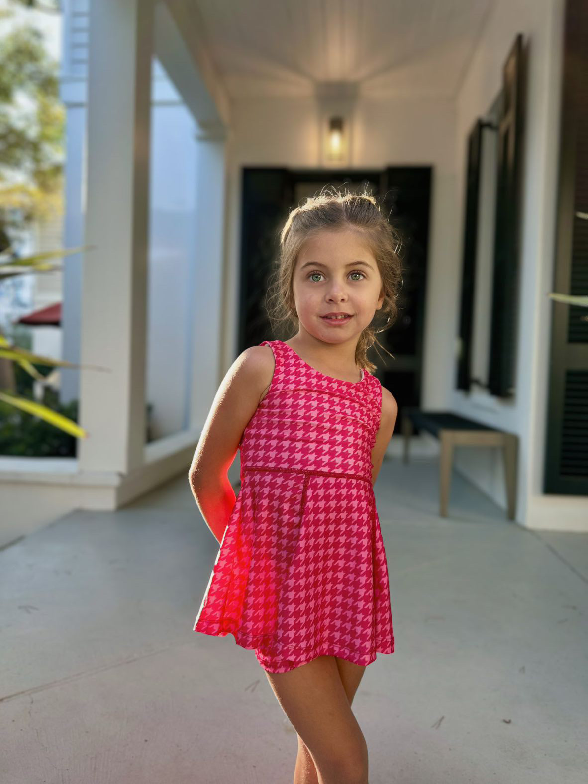 Active play-dress with biker shorts