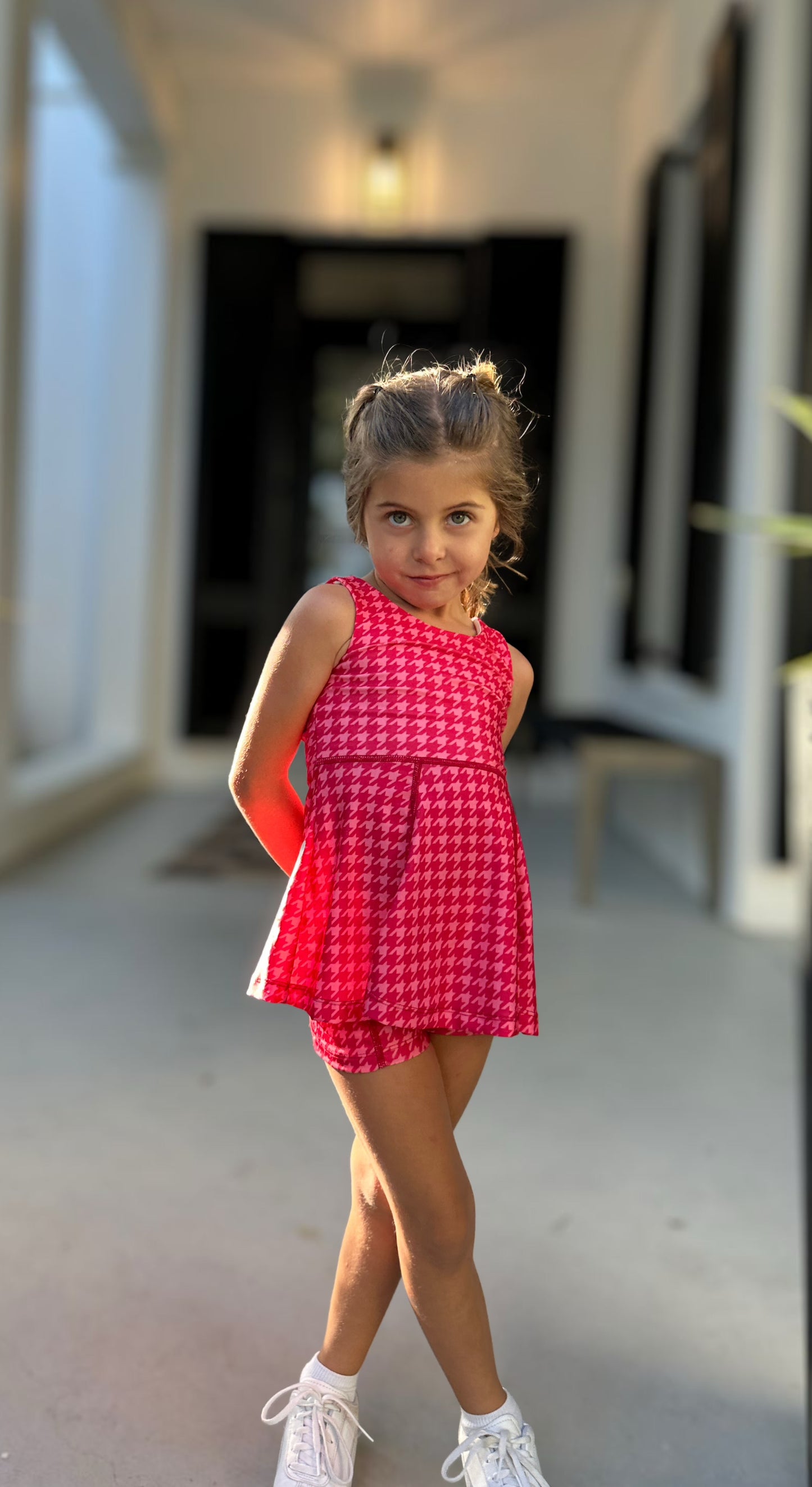 Active play-dress with biker shorts