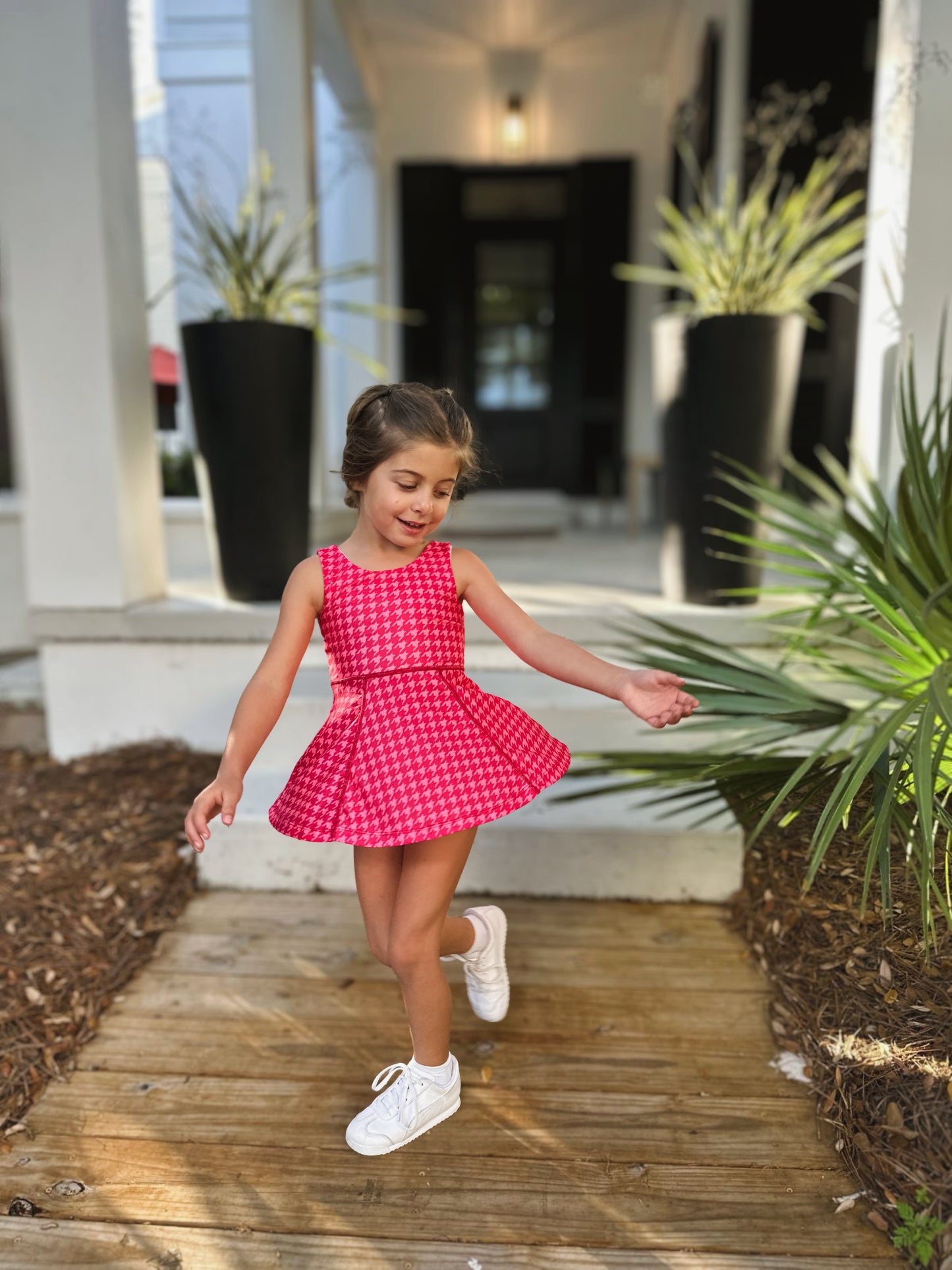 Active play-dress with biker shorts