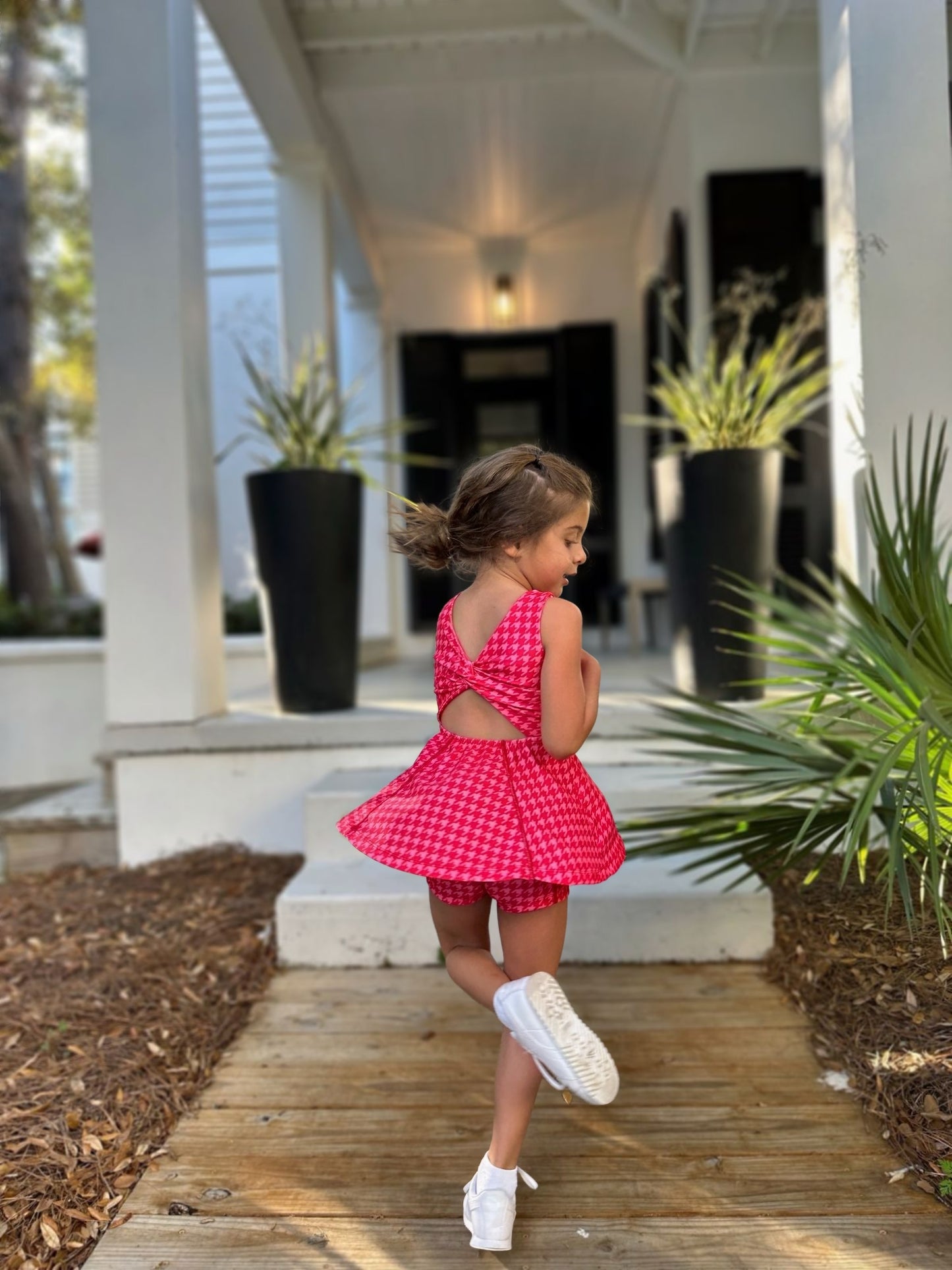 Active play-dress with biker shorts